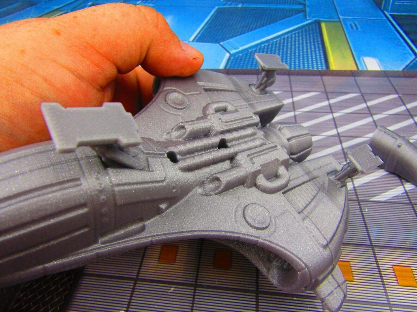 Space Ship Star Fighter B w/ Pilot Scenery Scatter Terrain 3D Printed Model