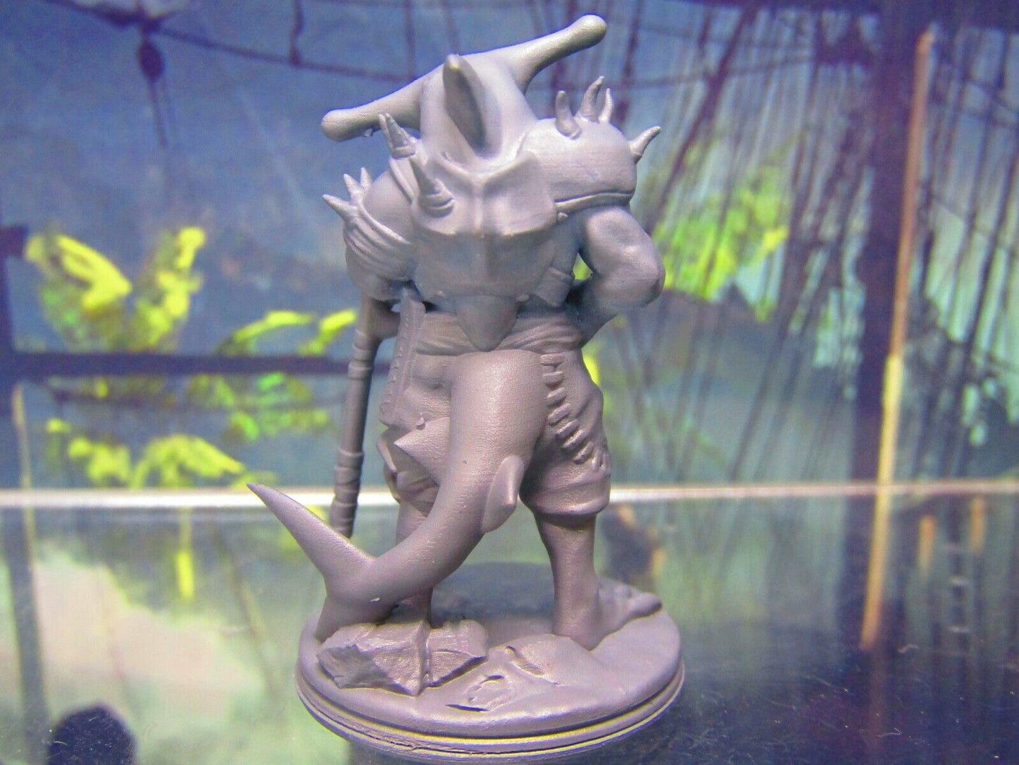 Sharkman Hammerhead Pirate w/ Hook Sword Mini Miniature Figure 3D Printed Model