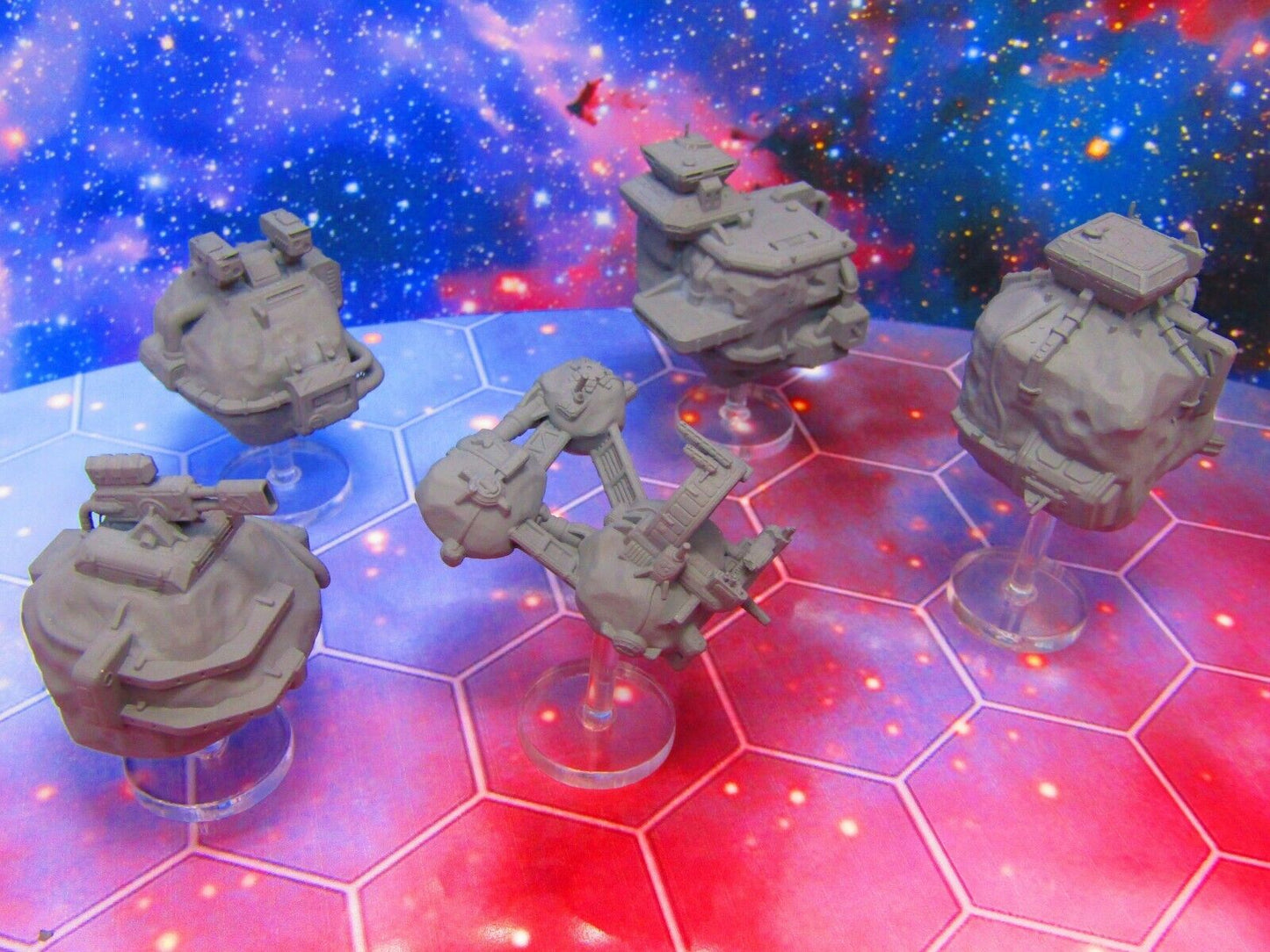 5 Piece Asteroid Defense Systems Installations Starfinder Fleet Scale Starship