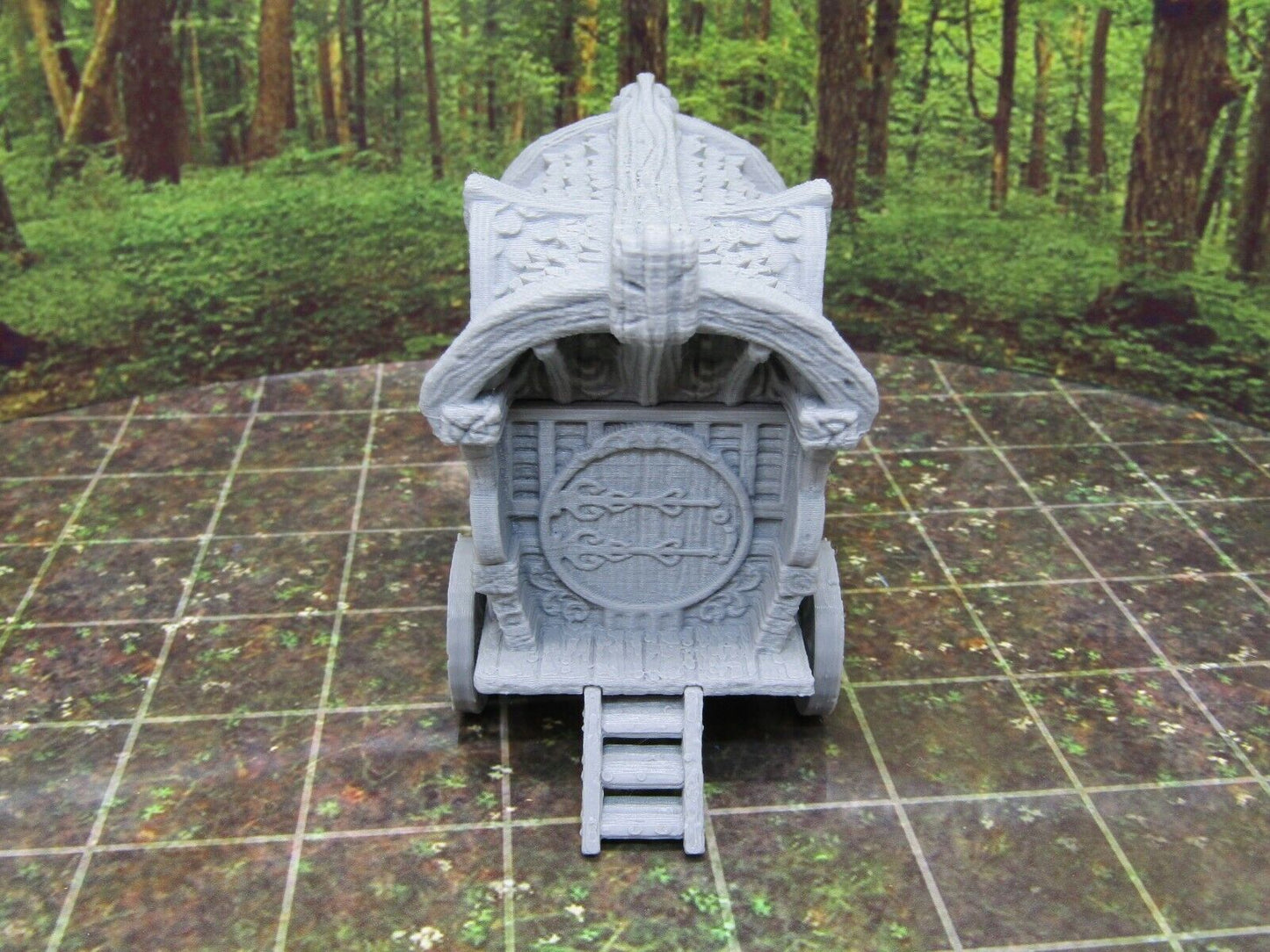 Fortune Teller Gypsy's Wagon & Horses Scenery Terrain 3D Printed Model 28/32mm