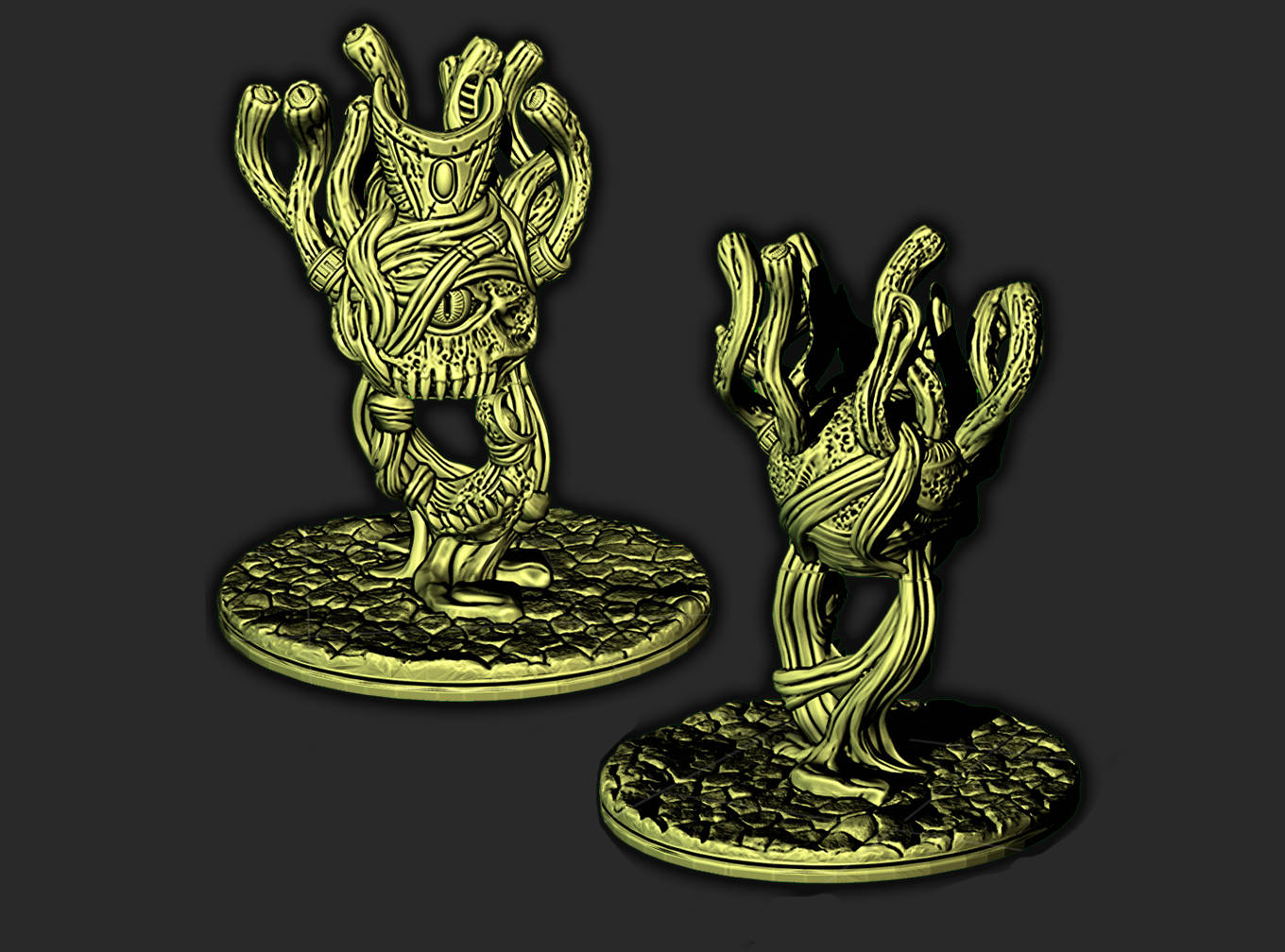 28mm Undead Mummy Beholder Eye Monster Mini Miniature Figure Dungeons & Dragons