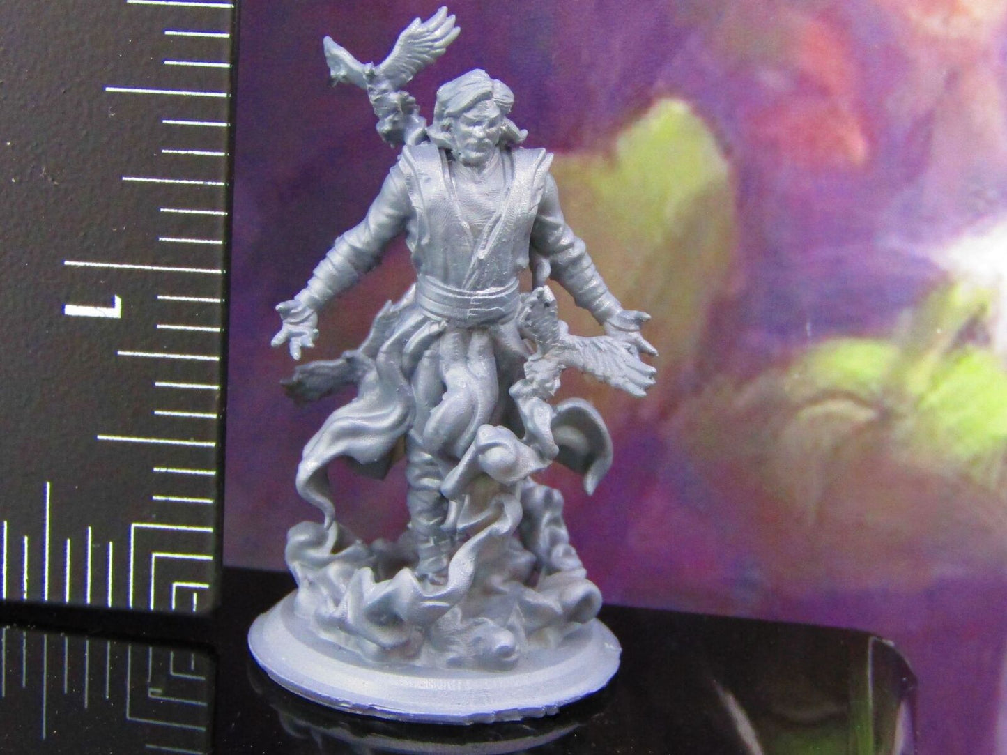 Ravens Mage Crow Master Wizard Sorcerer Mini Miniature Model Character Figure