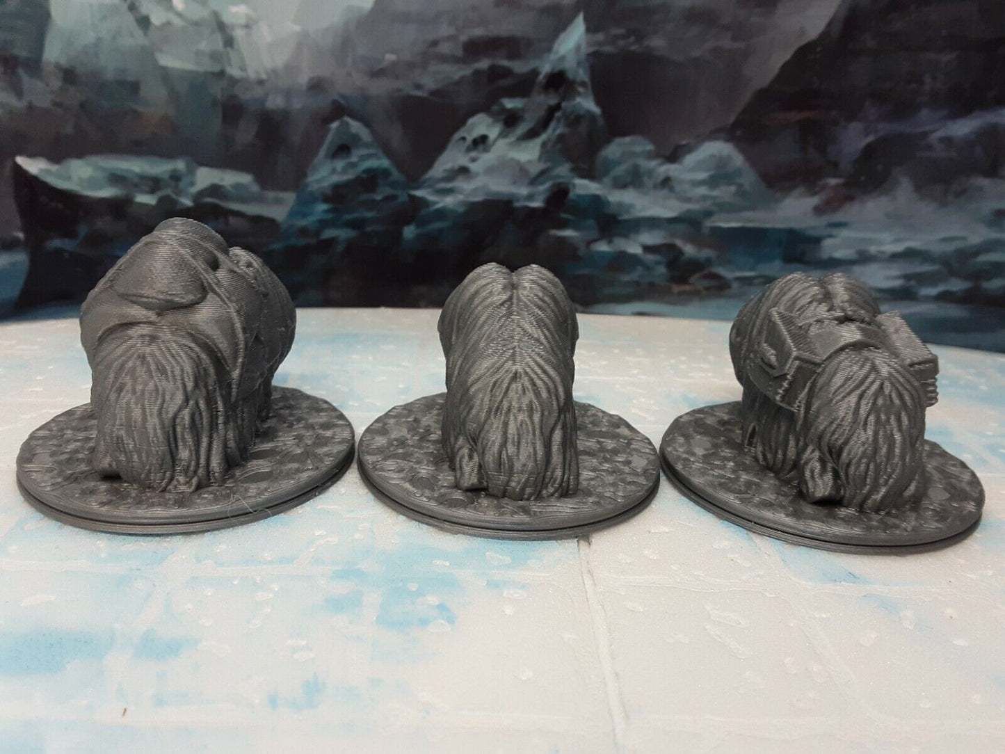 Pack Yacks Lot Miniature Mini Figure Tabletop Game Piece Dungeons & Dragons D&D