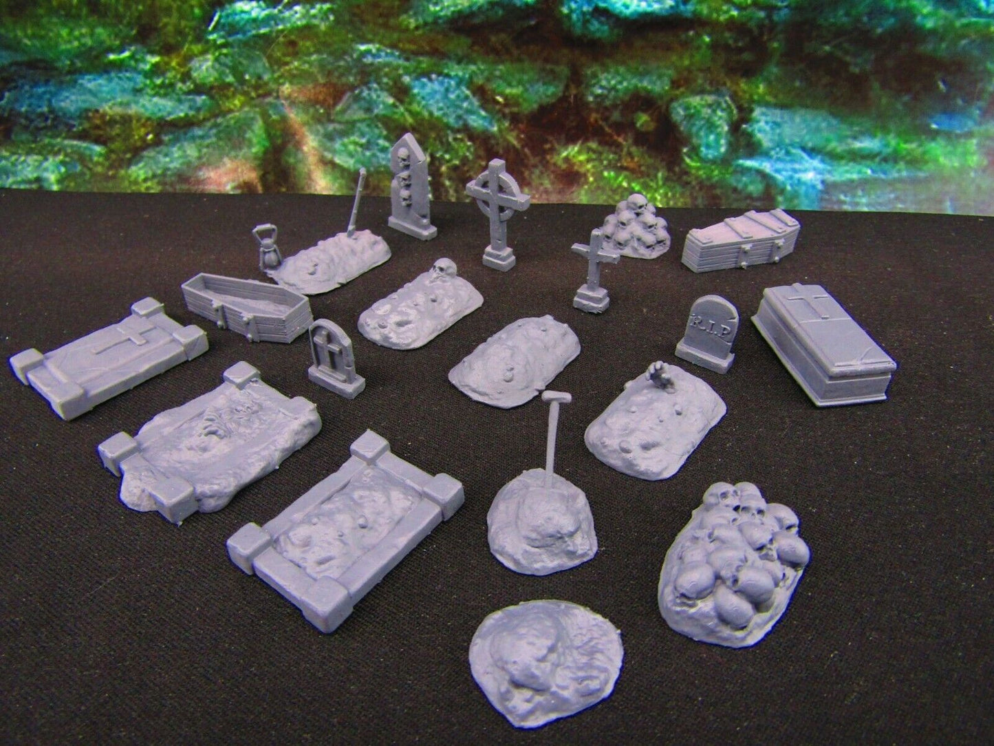 19pc Graverobber Cemetery Graveyard Scatter Set Scatter Terrain Scenery
