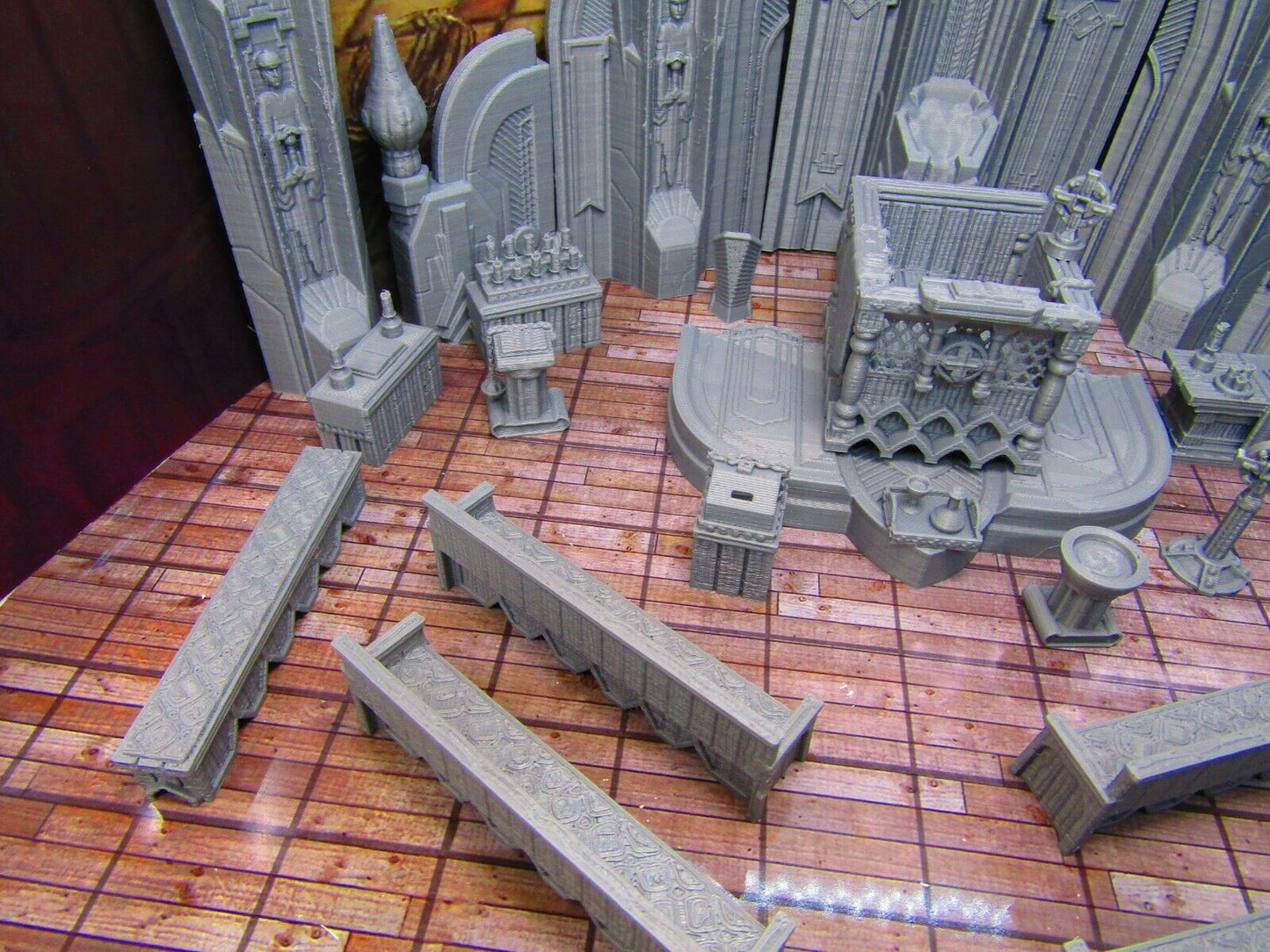 26pc Church Monastery Cathedral Set Scatter Terrain Scenery Tabletop Gaming