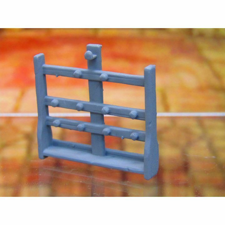 Set of 5 Weapon Racks Scatter Terrain Scenery Props Miniatures