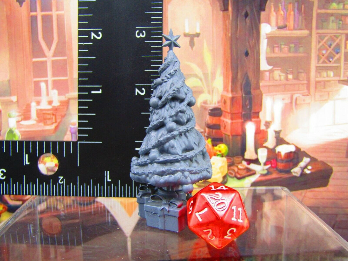 Christmas Tree w/ Gifts Scatter Terrain Scenery Tabletop Gaming Mini Miniature