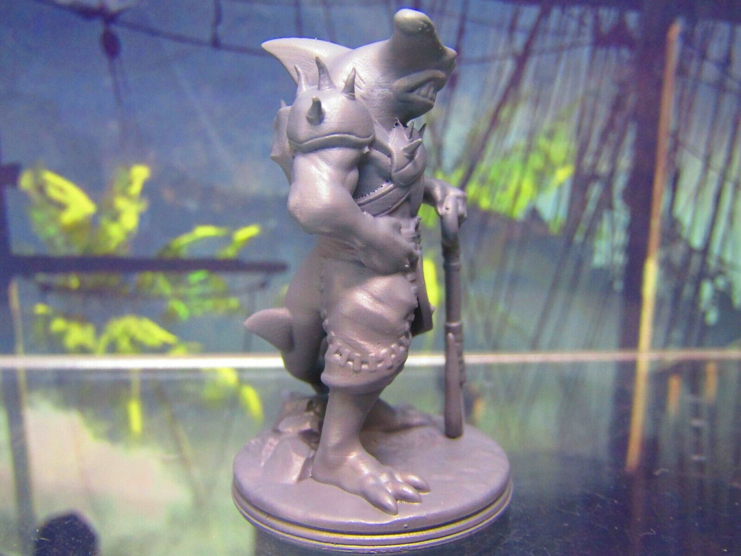 Sharkman Hammerhead Pirate w/ Hook Sword Mini Miniature Figure 3D Printed Model