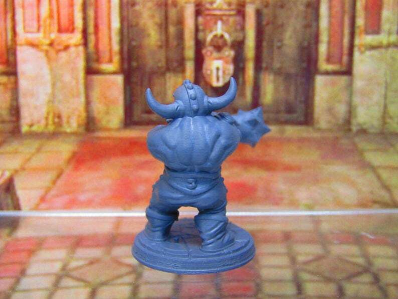 Doli The Smasher Berserker Dwarf Mini Miniatures 3D Printed Model 28/32mm Scale
