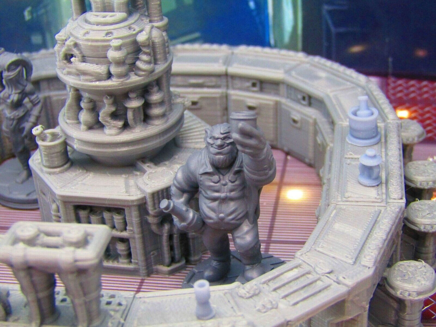 27pc Sci Fi Modular Bar Scenery Terrain Set w/ Mini Characters 3D Print
