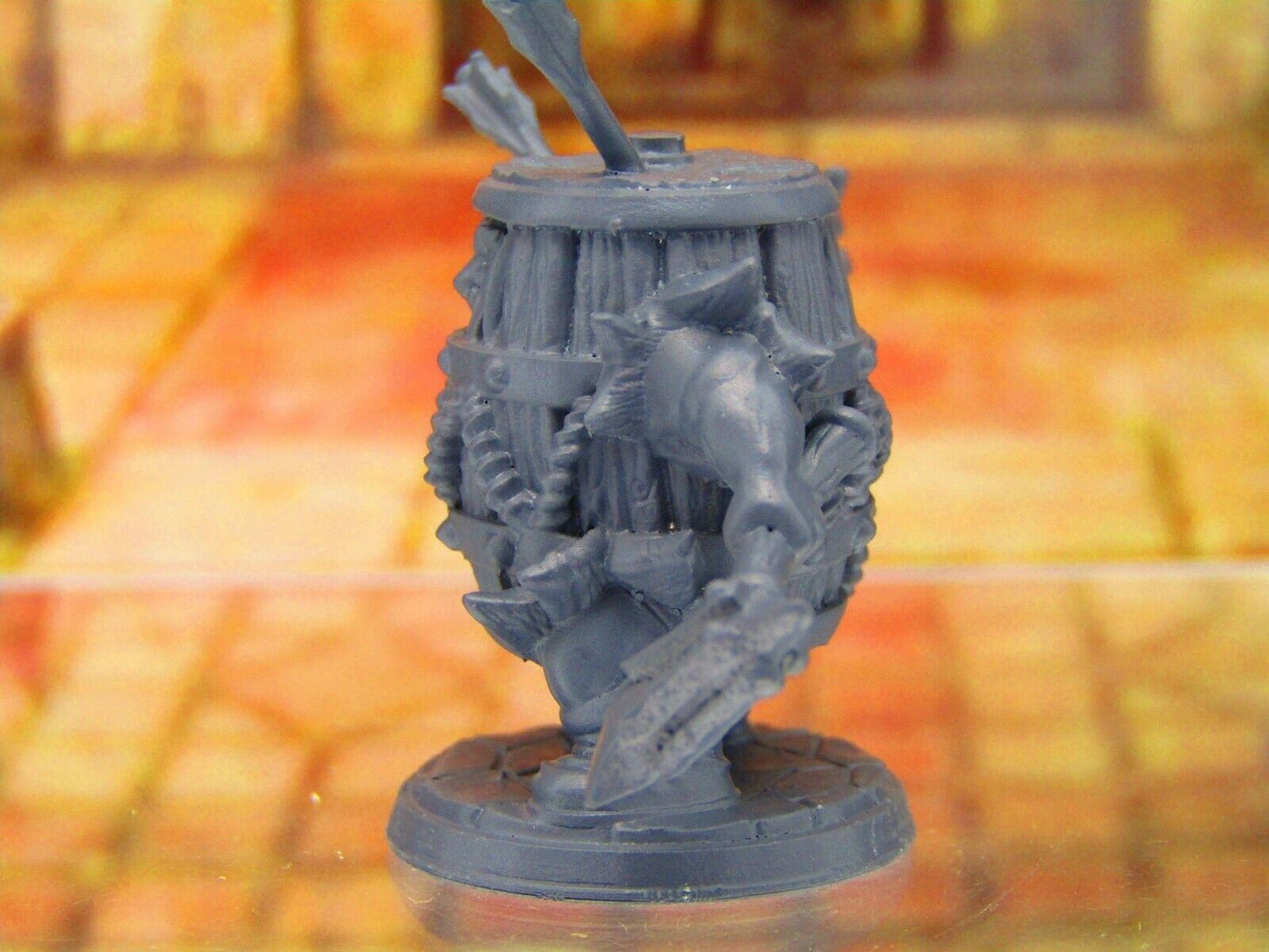 Klaus the Barrel Tank Dwarf Warrior Mini Miniature 3D Printed Model 28/32mm