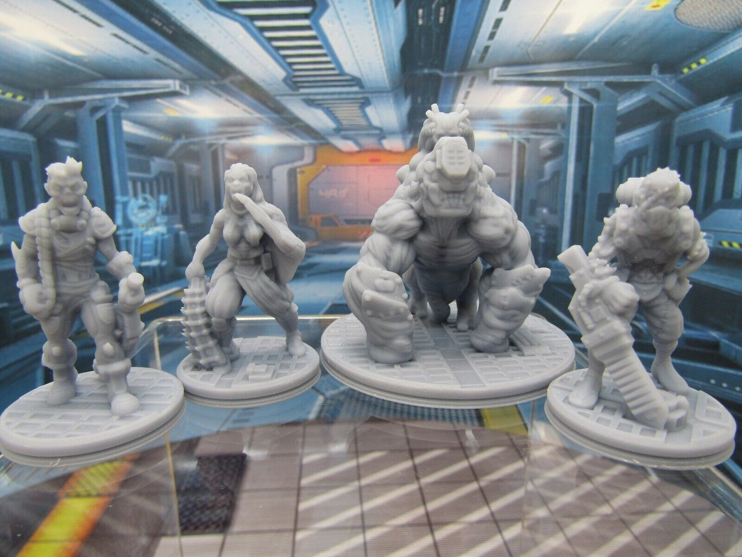 Space Alien Zombie Mutant Crew & Abomination Beast Mini Miniature 3D Printed