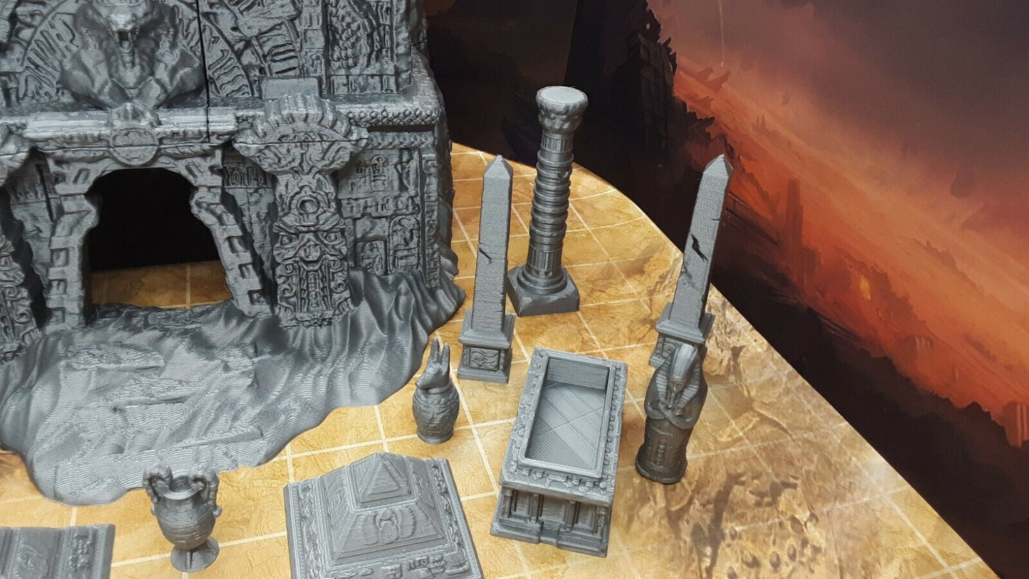 20 Piece Egyptian Tomb Mummy Pharaoh Encounter Set Scatter Terrain Scenery