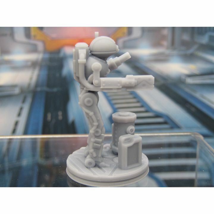 Repairbot Mechanic Droid Robot Mini Miniature 3D Printed Figure Model
