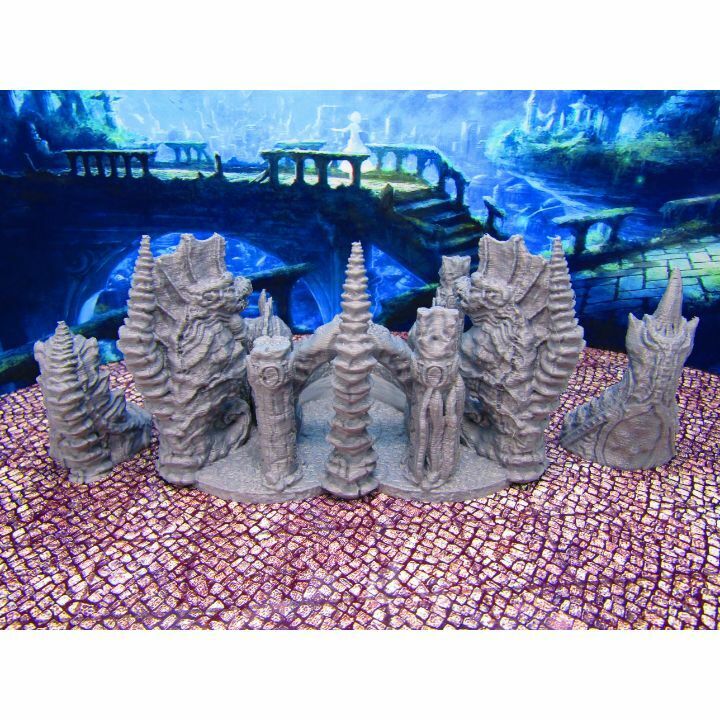 Merfolk Mermaid Deep Sea Royal Coral Throne Room Scenery Scatter Terrain Props
