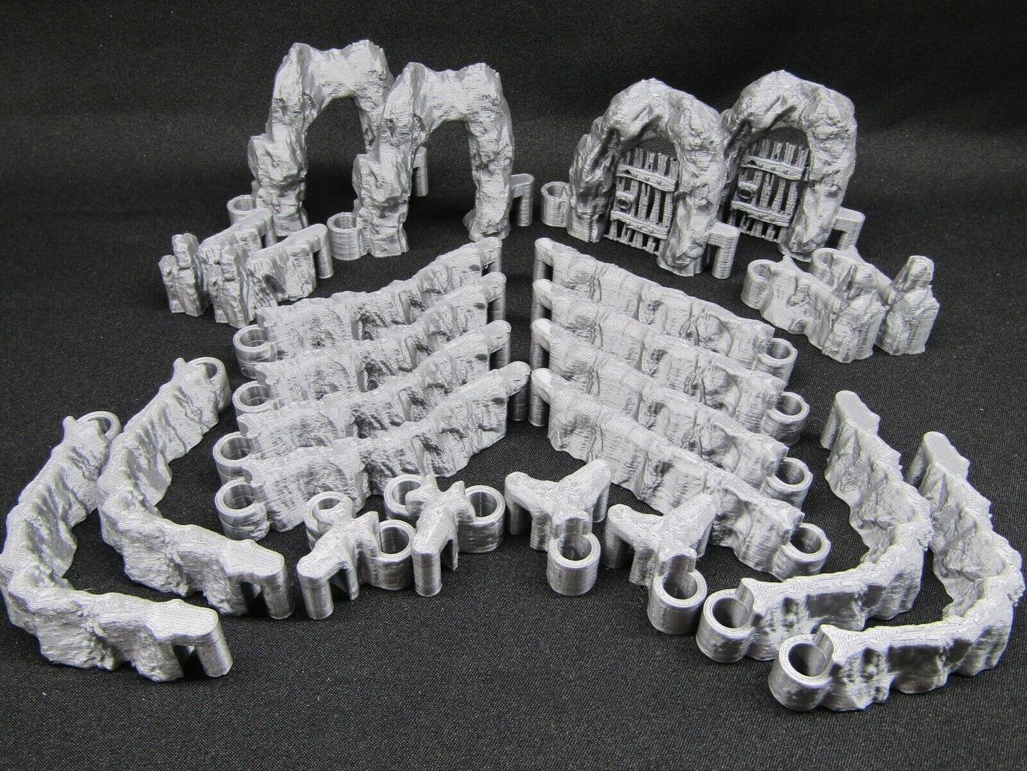 24pc DungeonSticks Dry Caverns Map Building Wall Tile Set Scenery Terrain