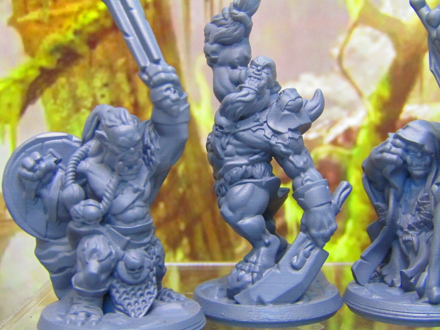 4pc Orc Tribe War Party Mini Miniature Figure 3D Printed Model 28/32mm Scale