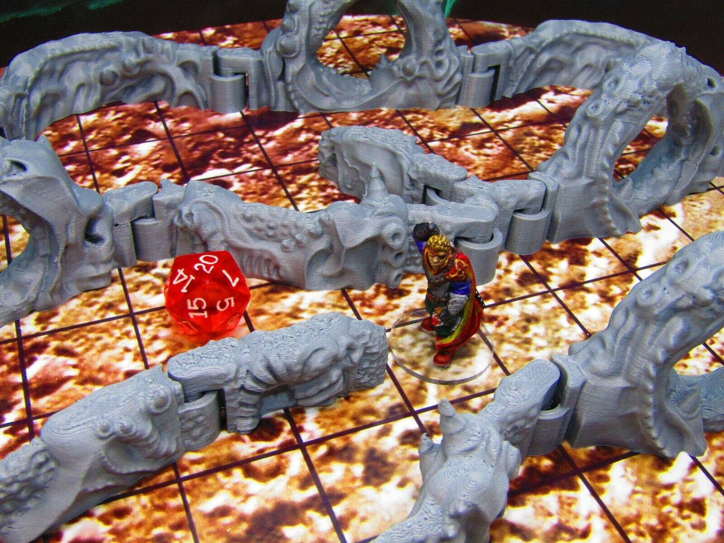 24 Piece Organic Hive DungeonSticks Map Building Wall Tile Set Scenery Terrain