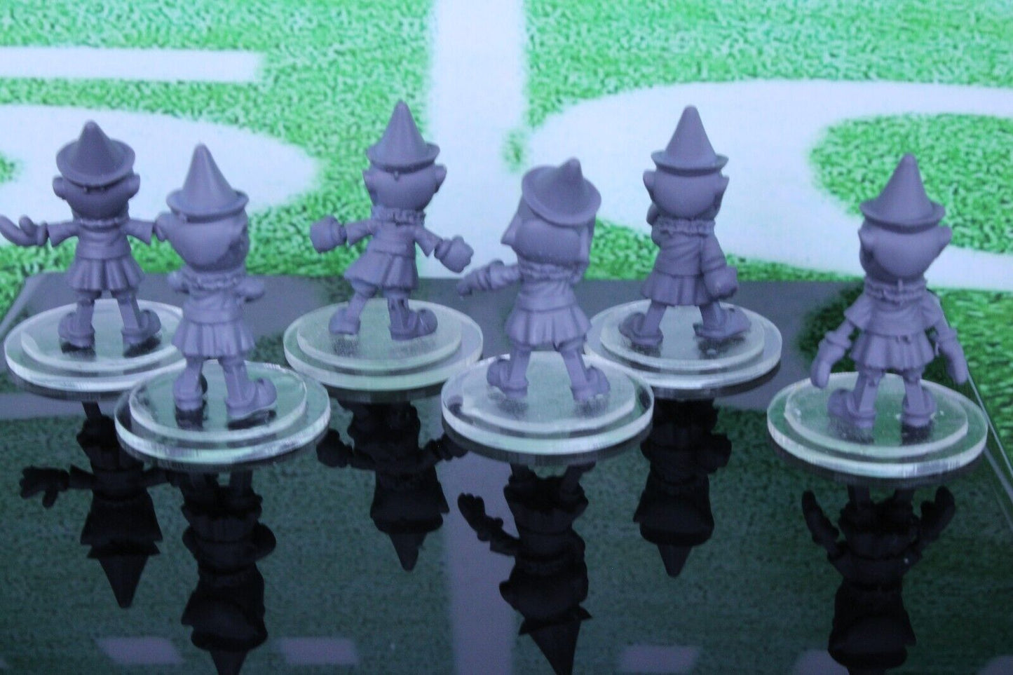 6pc Puppet Linemen Mini Miniature Player Tabletop Blood Fantasy Football Bowl
