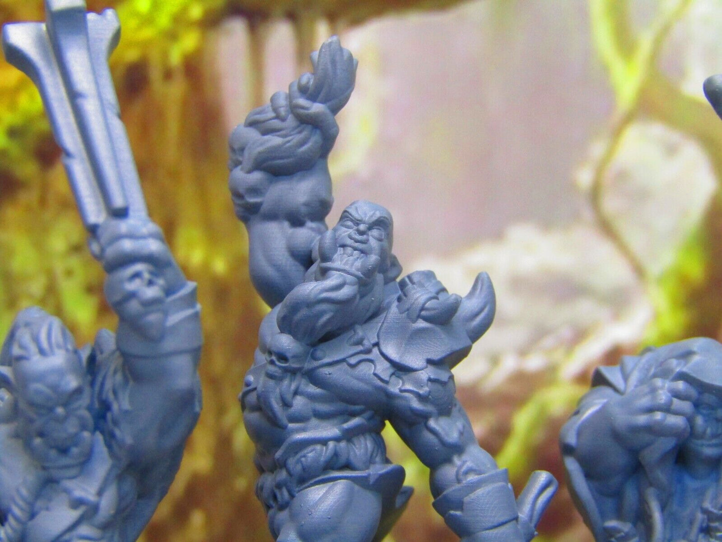 4pc Orc Tribe War Party Mini Miniature Figure 3D Printed Model 28/32mm Scale