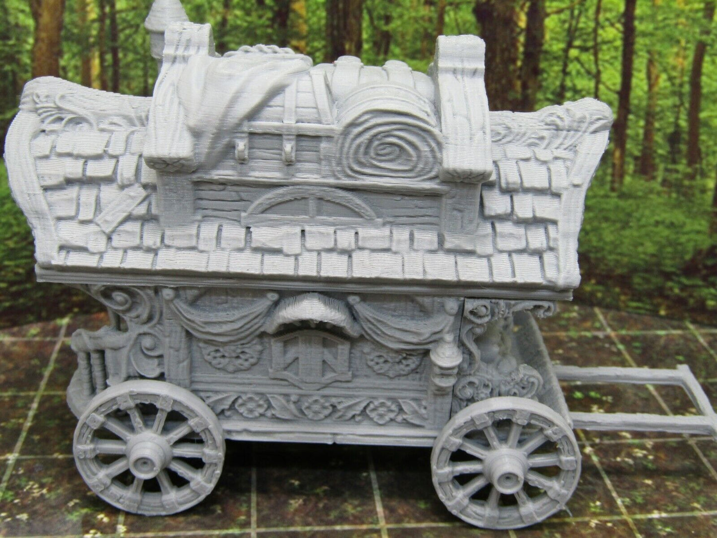 Aristocrat Carriage Wagon & Horse Scenery Terrain 3D Printed Model 28/32mm Scale