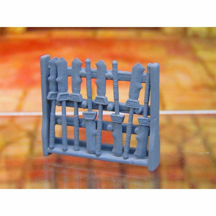 Set of 5 Weapon Racks Scatter Terrain Scenery Props Miniatures