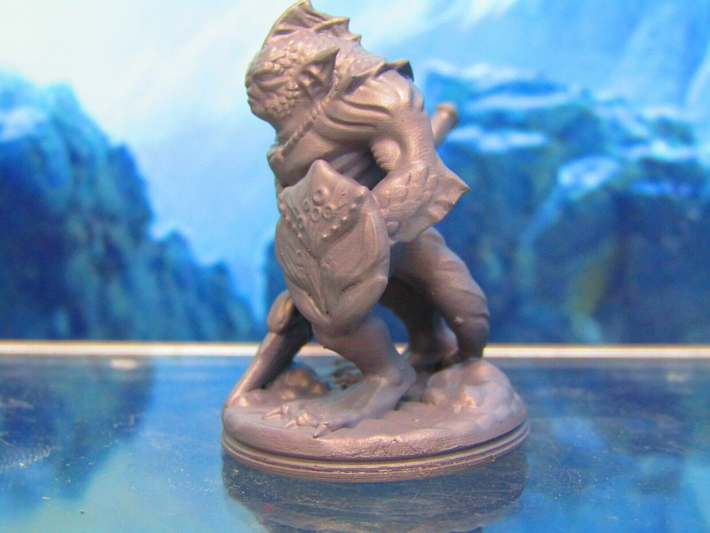 Sea Devil Warrior Soldier w/Spear/Shield Mini Miniature Figure 3D Printed Model