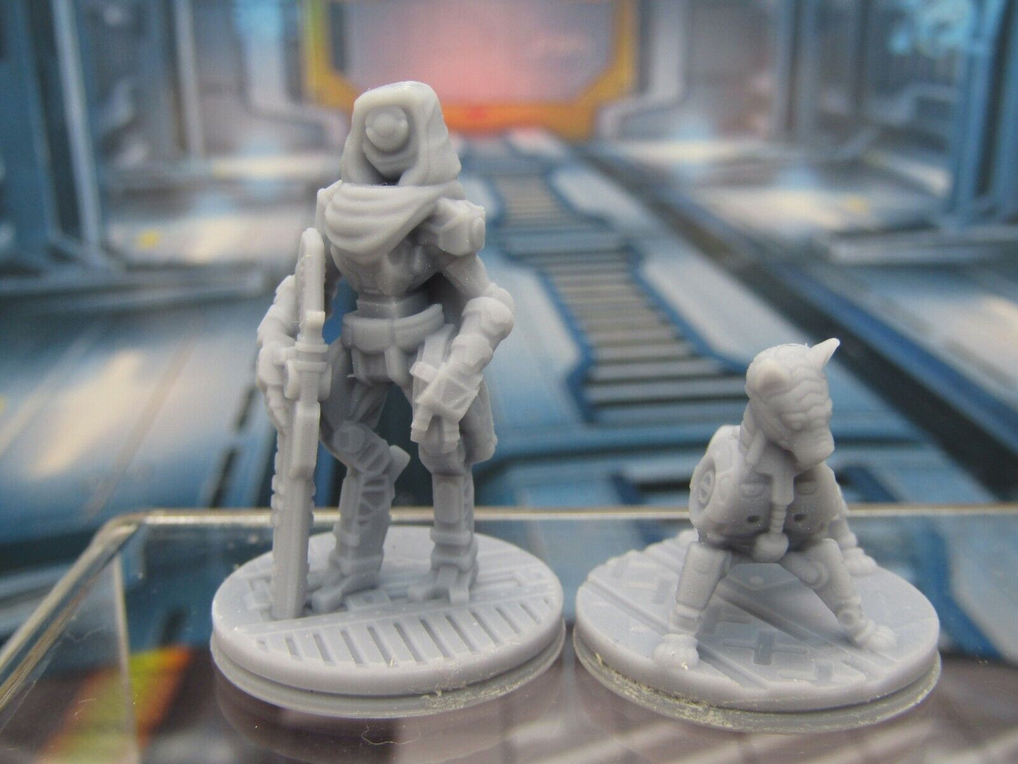 Assassin Droid Sniper & Robot Dog Companion Mini Miniature 3D Printed
