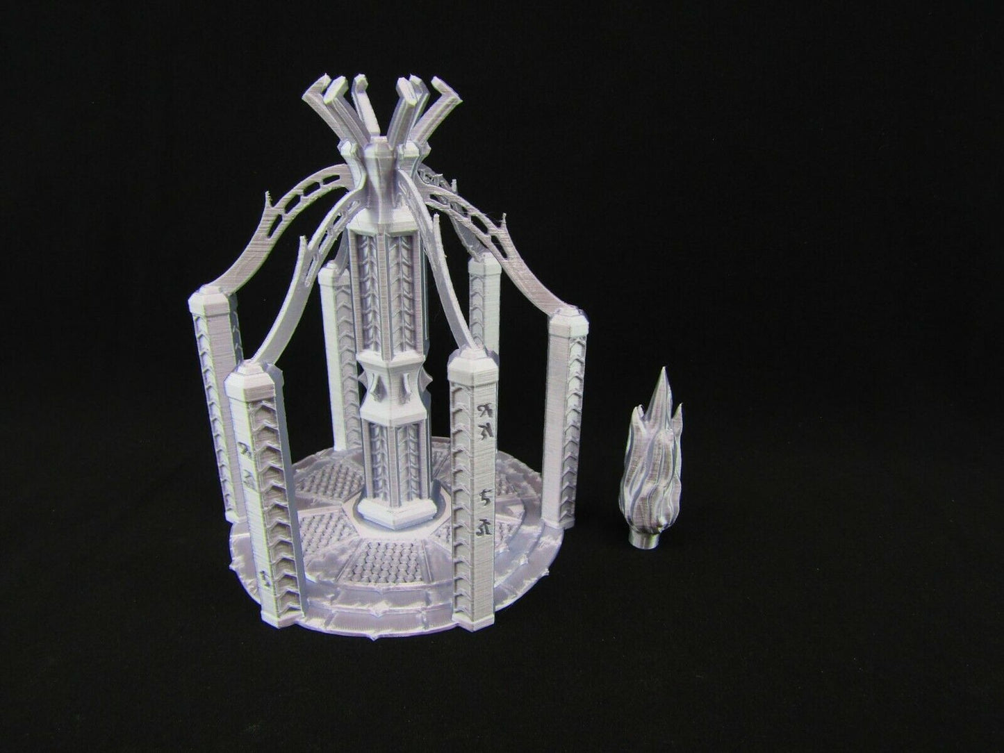 Summoning Circle Magic Tower w/ Flame Mini Miniature Figure 3D Printed Model