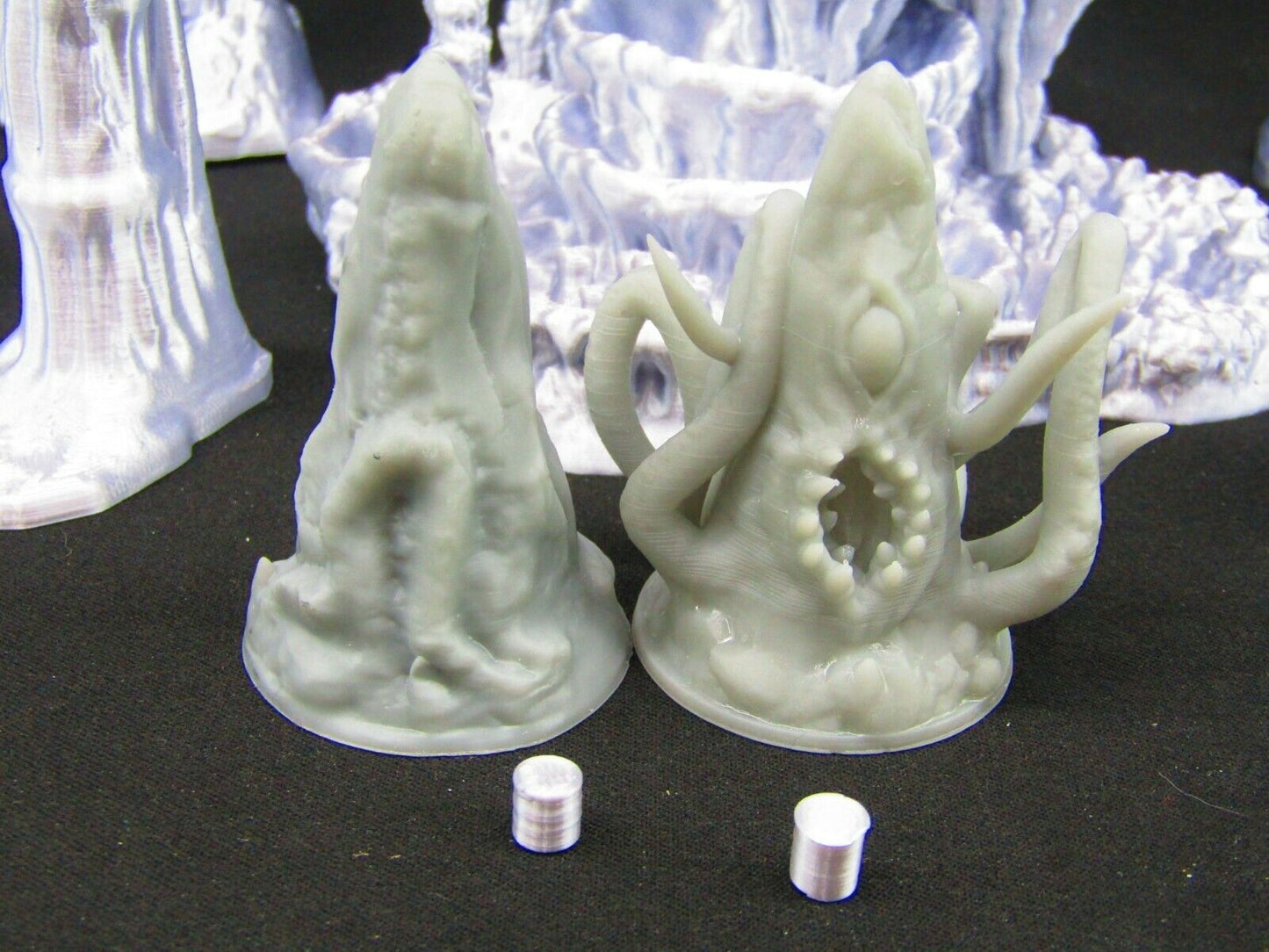 Wet Cavern Stalagmite Stalactite Set w/ Roper Monster Scatter Terrain Scenery 3D