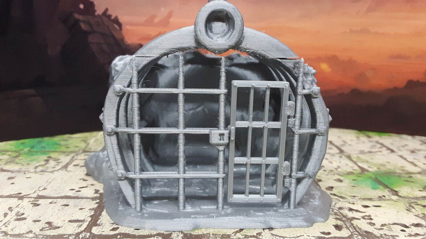 Rib Cage Prison Cell Removable Top 28mm Scale Dungeons & Dragons Miniature Model