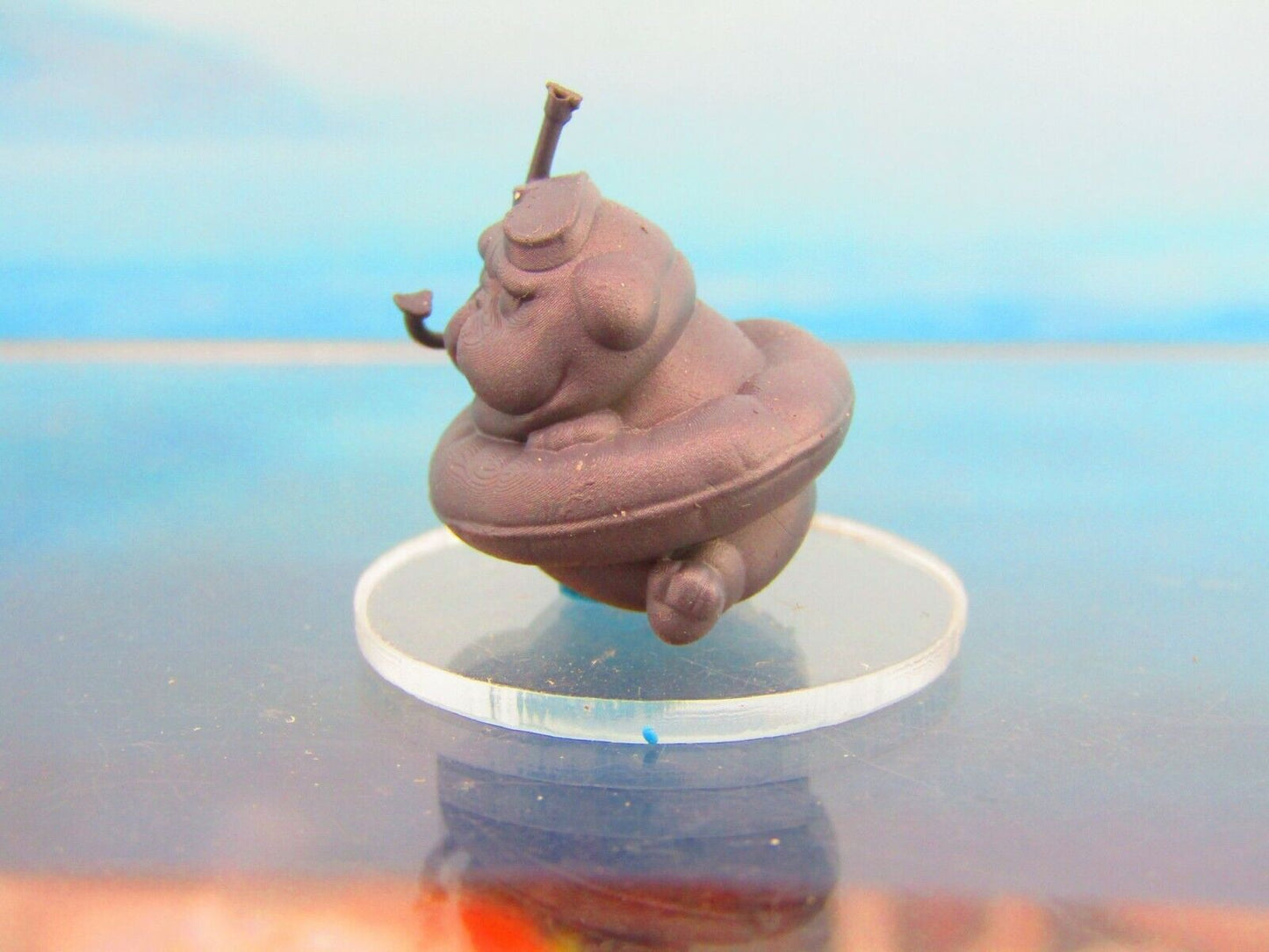 Summertime Fun Pug Dog Companion Pet Familiar Mini Miniature Figure 3D Printed