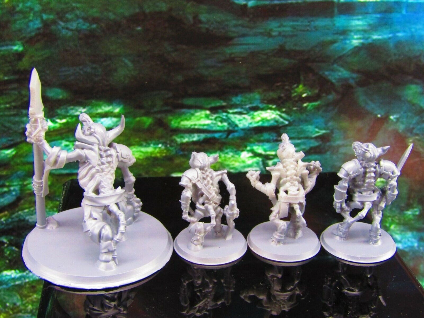 4pc Undead Skeleton Minotaur Set Mini Miniature Model Character Figure