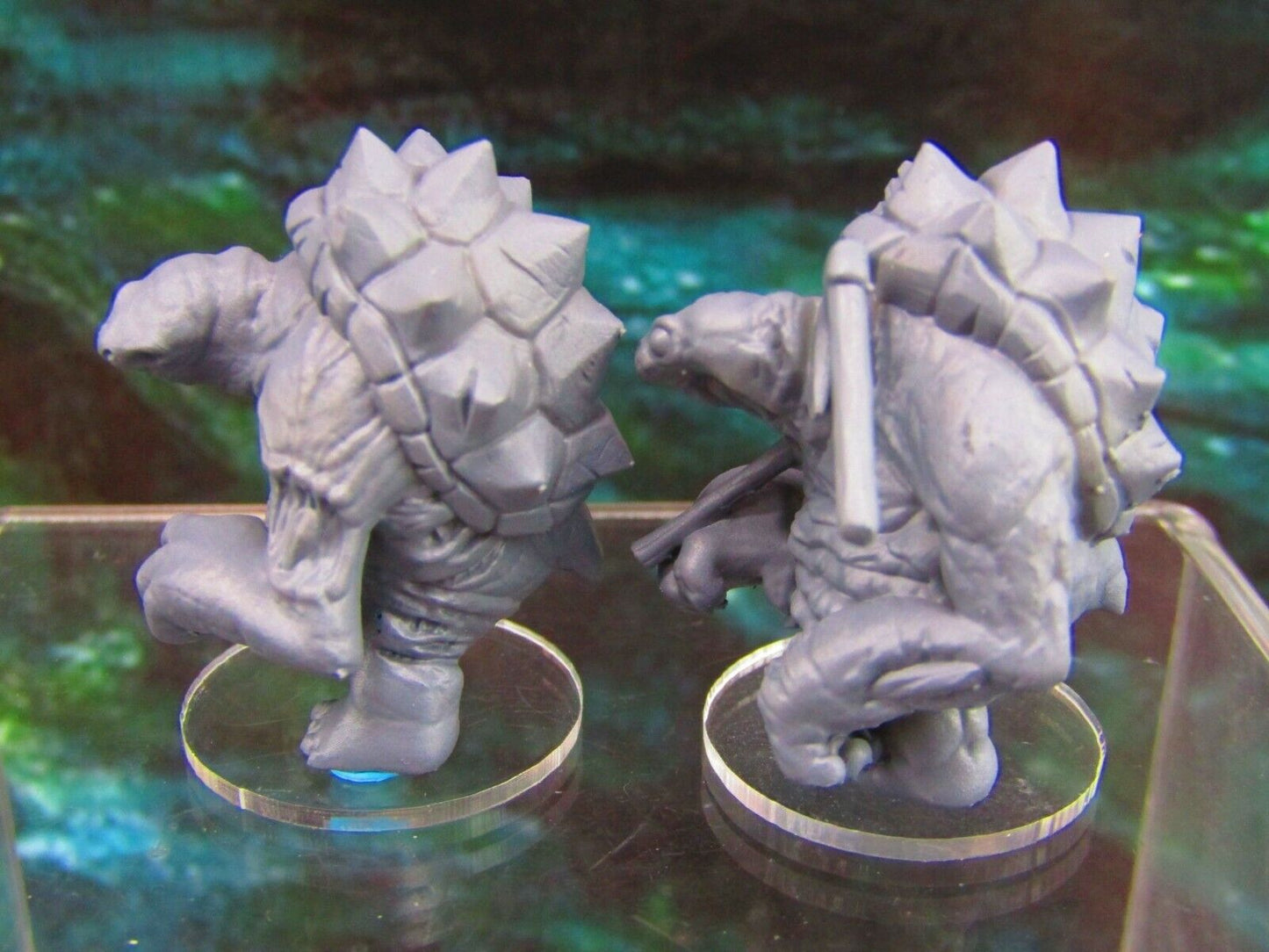 Zombie Tortle Turtle Race Pair Mini Miniature Figure Character 3D Printed Model
