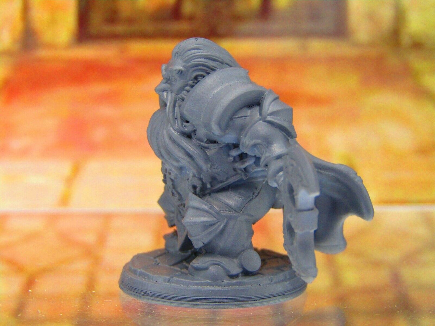 Sinar the Fearless Axe Wielding Warrior Dwarf Mini Miniature 3D Print Dnd