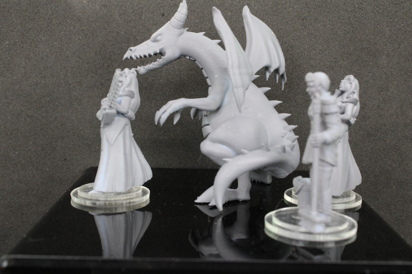 4pc Sleeping Beauty Prince Charming Dragon Mini Miniature Gaming Wargaming D&D