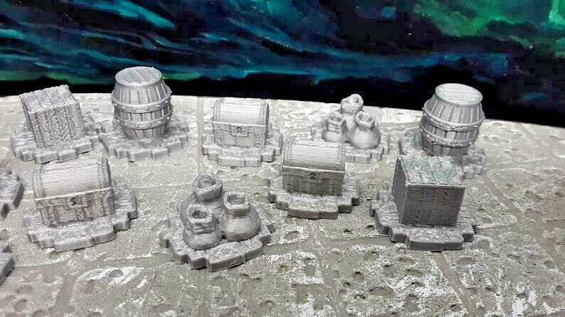 12 Piece Lot Numbered Loot Treasures Markers Scatter Terrain Dungeons & Dragons