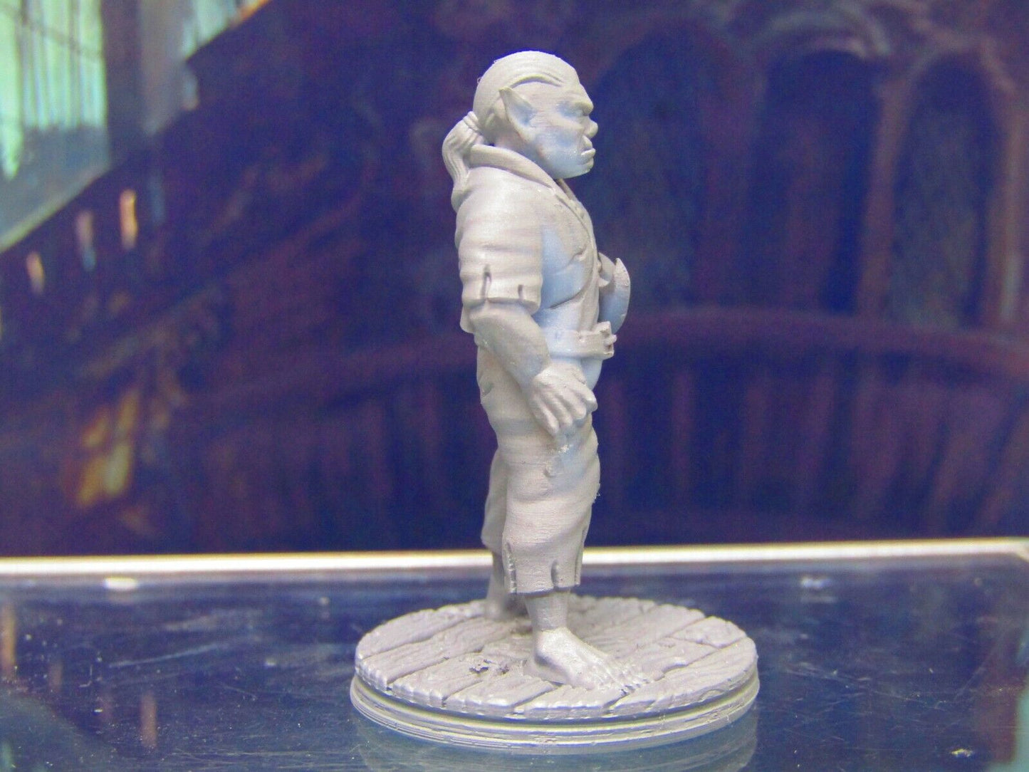 Half Orc Pirate with Axe Mini Miniature Figure 3D Printed Model 28/32mm Scale
