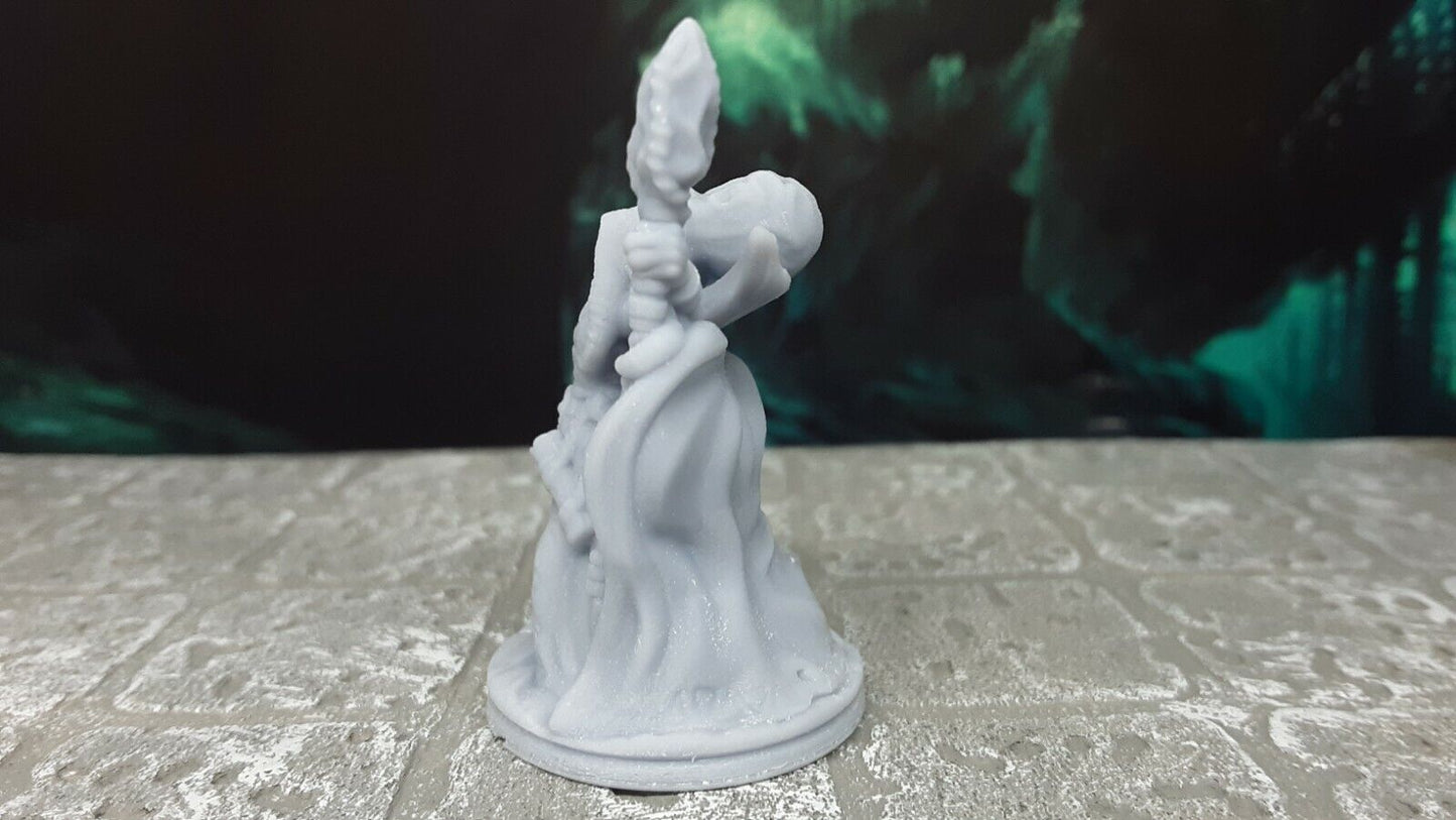 Mind Flayer Illithid W/ Scepter Mini Miniature 28mm Figure D&D 3D Printed Resin