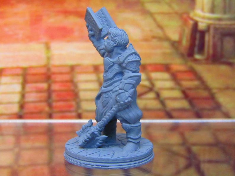 Preaching Paladin Knight Holy Order of Ash Mini Miniature 3D Printed Model