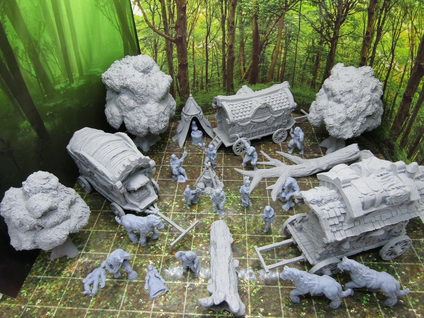 36 Piece Crimson Troupe Werewolf Set Encounter Scenery Terrain Mini Miniatures