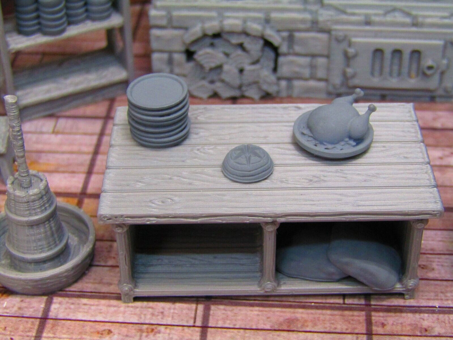 22p Inn Tavern Restaurant Kitchen w Stove, Sink etc Scenery Scatter Terrain