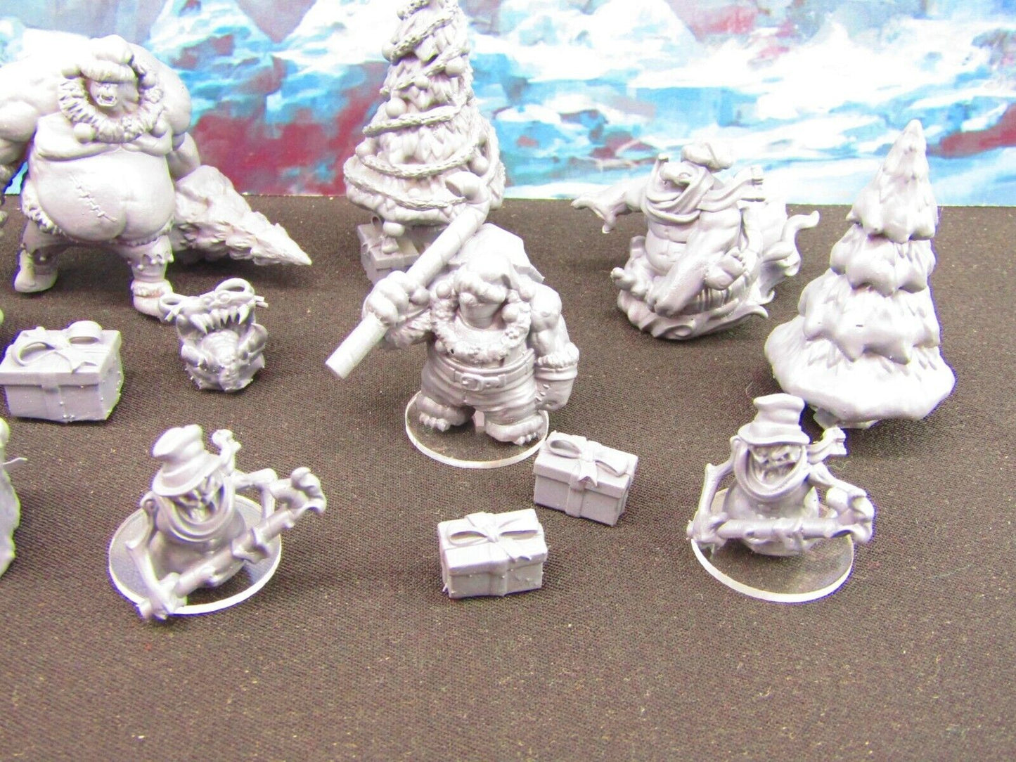 16pc Christmas Monster Encounter Mini Miniature Figures Scatter Terrain Scenery