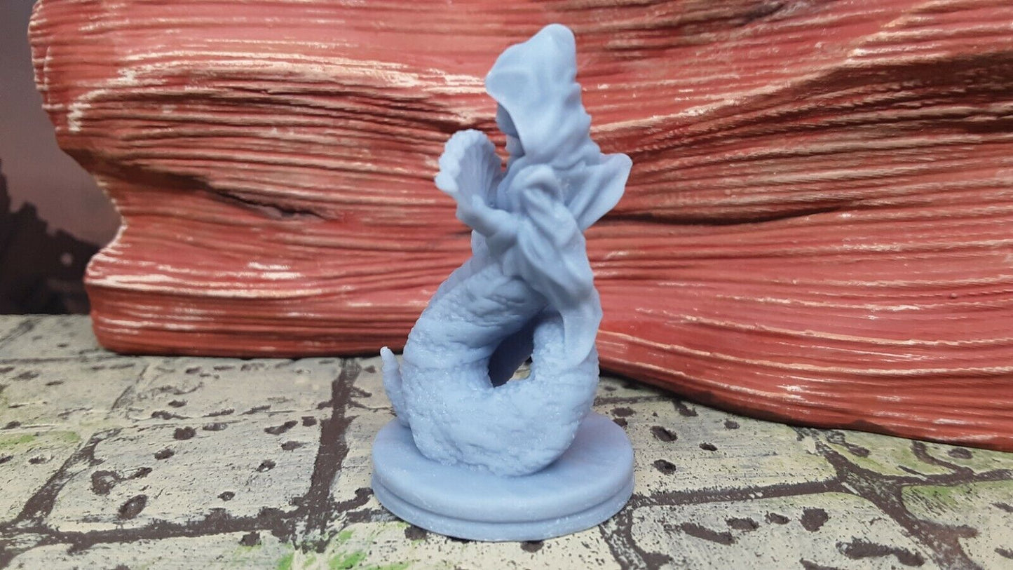 Snakefolk Sorceress Female Mini Miniature Figure 28/32mm D&D 3D Printed Resin