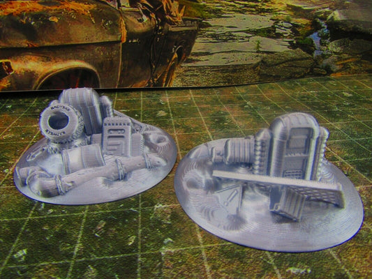 2pc Junk Street Rubble G Scatter Terrain Scenery Wasteland Apocalypse Dystopian