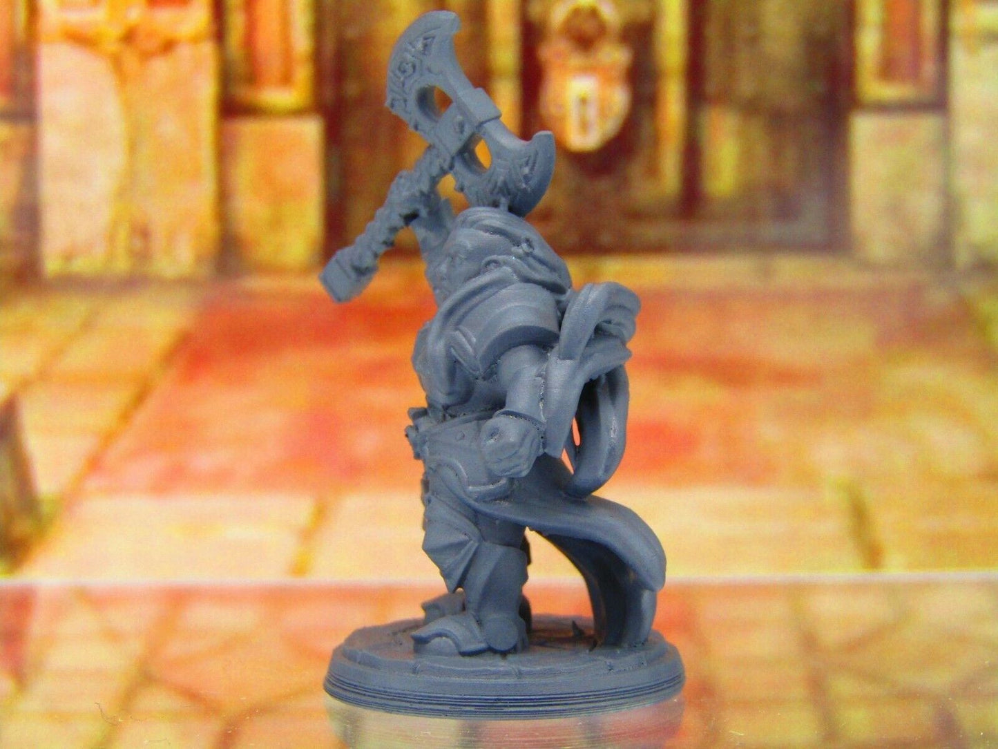 Rilonaa Ironmind Female Captain Warrior Dwarf Mini Miniature 3D Printed Model