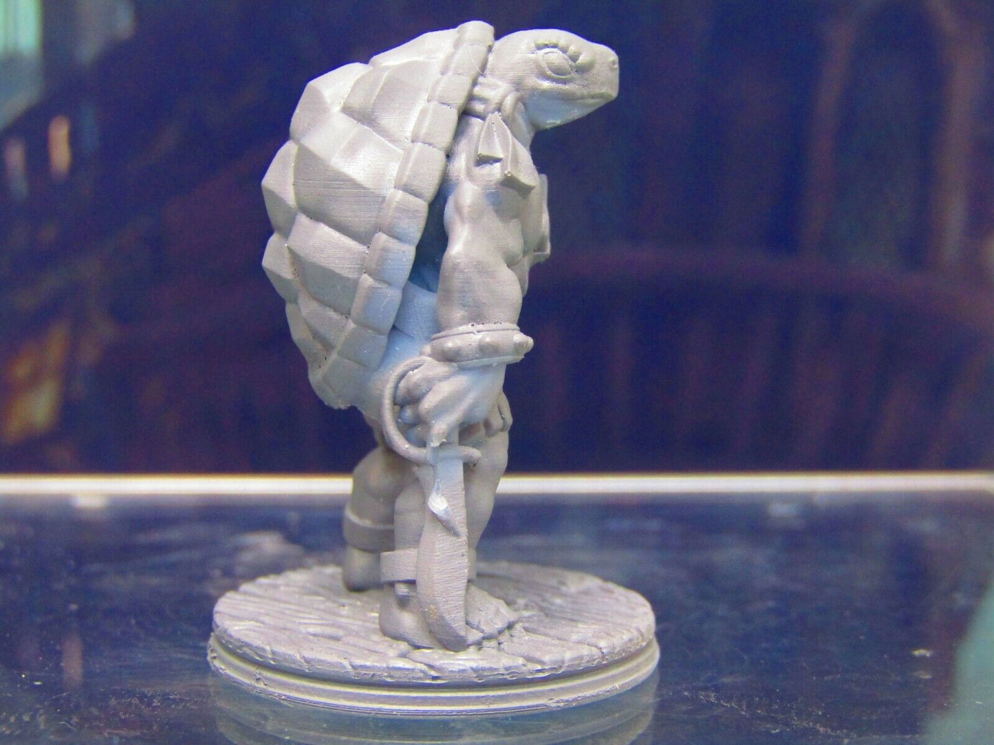 Tortle Pirate Dual Wielding Mini Miniature Figure 3D Printed Model 28/32mm Scale