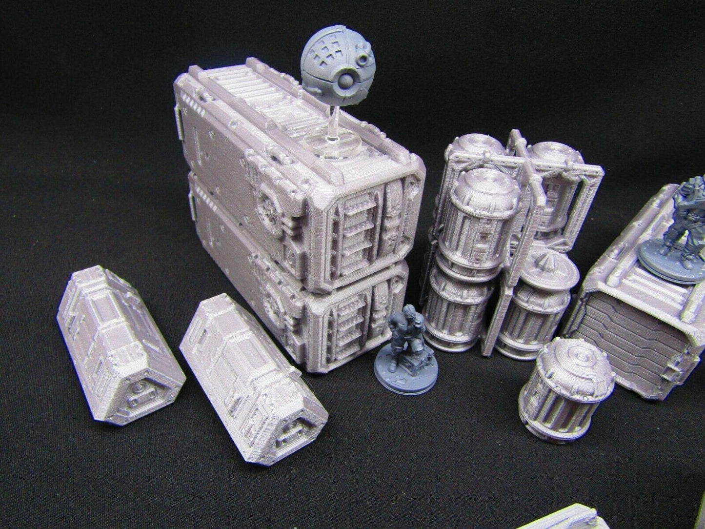 47pc Sci Fi Dock Cargo Set w/ Minis Miniatures Scenery Scatter Terrain 3D Print