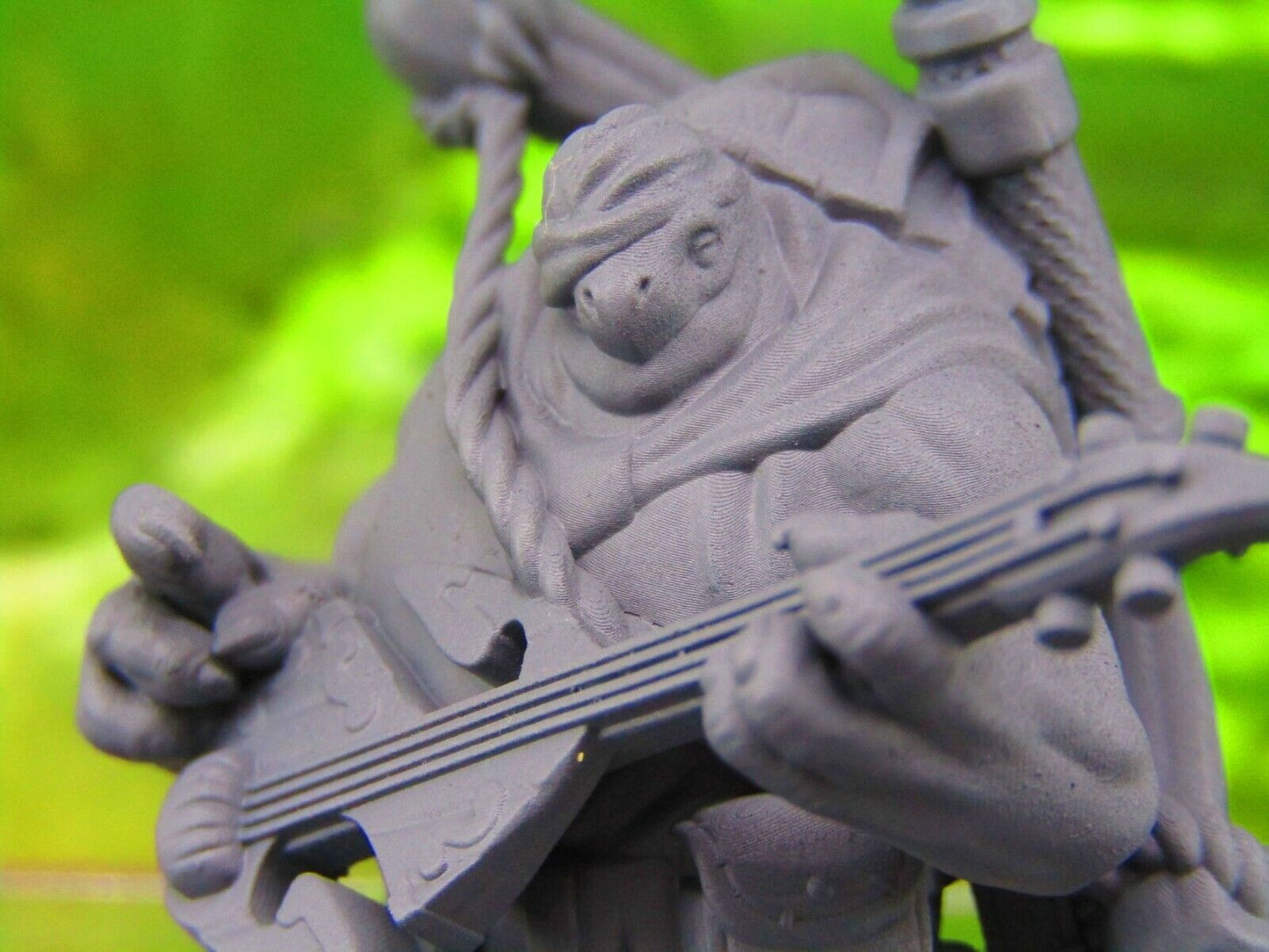 Tortle Bard Musician w/ Guitar Mini Miniatures 3D Printed Model 28/32mm Scale