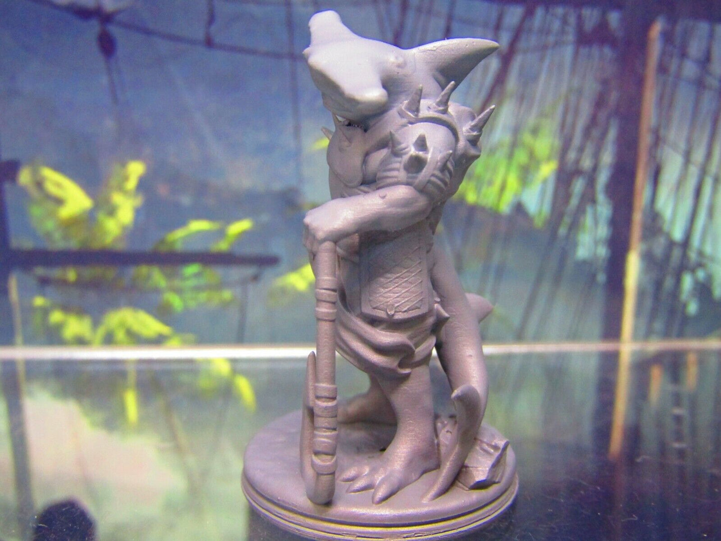 Sharkman Hammerhead Pirate w/ Hook Sword Mini Miniature Figure 3D Printed Model